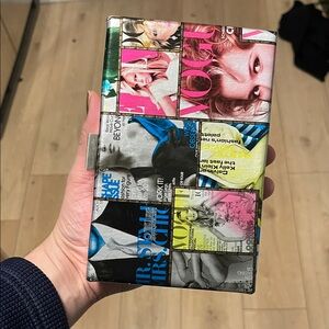 Colorful Y2K Magazine Print Clutch